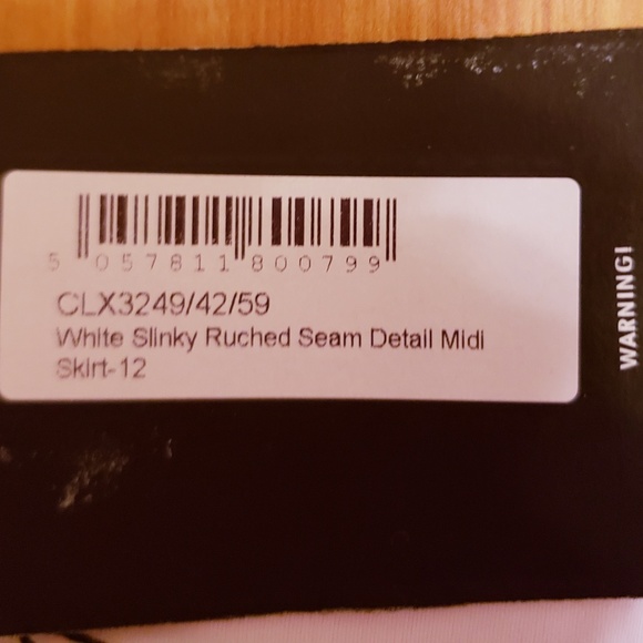 Pretty Little Thing-White Split Midi Skirt - Picture 5 of 6